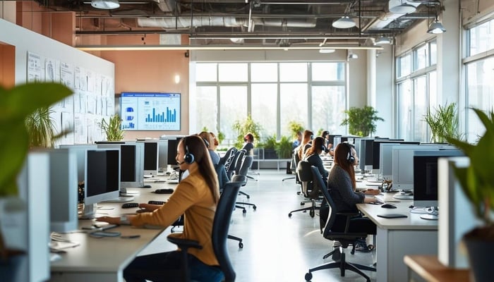 an image of a call center